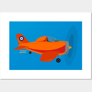 Orange Plane Posters and Art